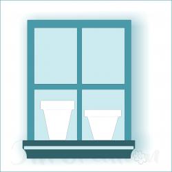 Stanzschablone - Fenster